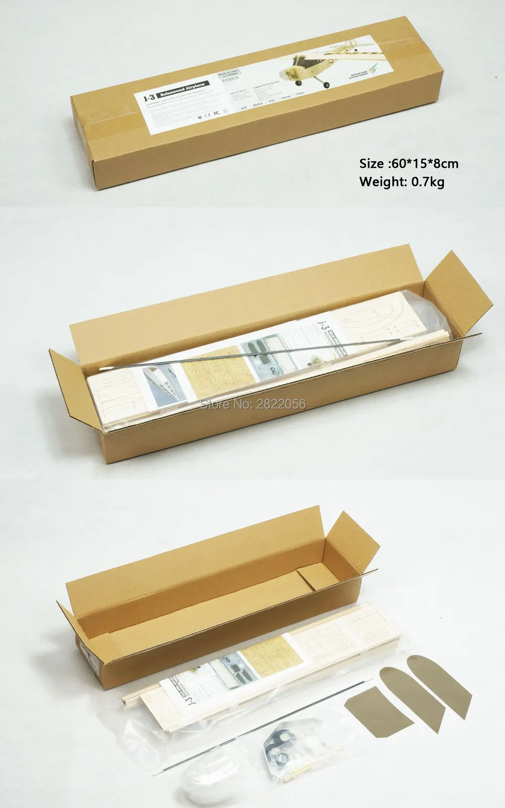 J3 Balsawood Airplane, Size :60*15*8cm Weight: 0.7kg 2 Store No: