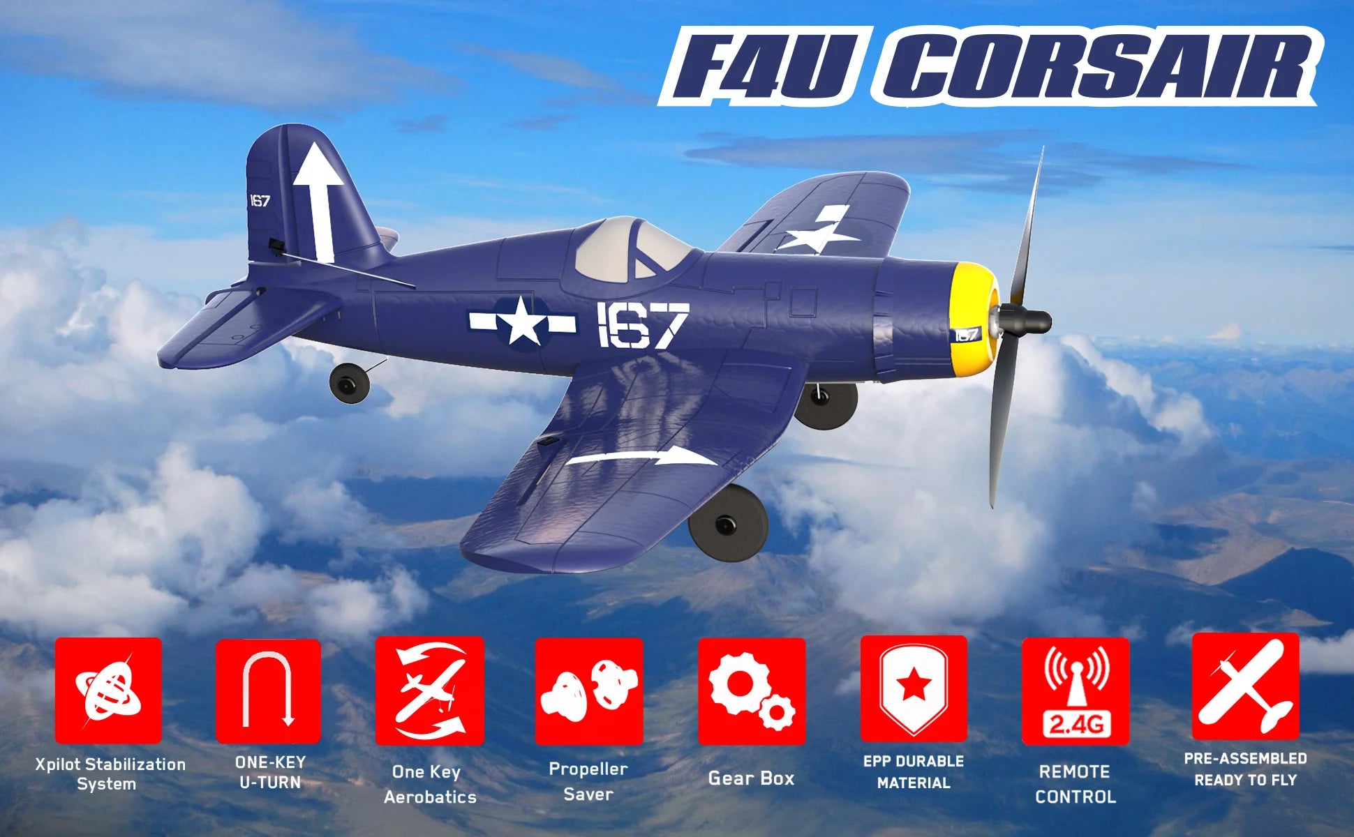 P-40 RC Aircraft P40 طائرة مقاتلة RC - 400 مم جناحيها 4CH 6 محاور جيروسكوبية مفتاح واحد على شكل حرف U البهلوانية RTF RC طائرة ألعاب خارجية 15 P-40 RC Aircraft P40 Fighter RC Plane, Xpilot Stabilization ONE-KEY Propeller EPP DURABLE PRE