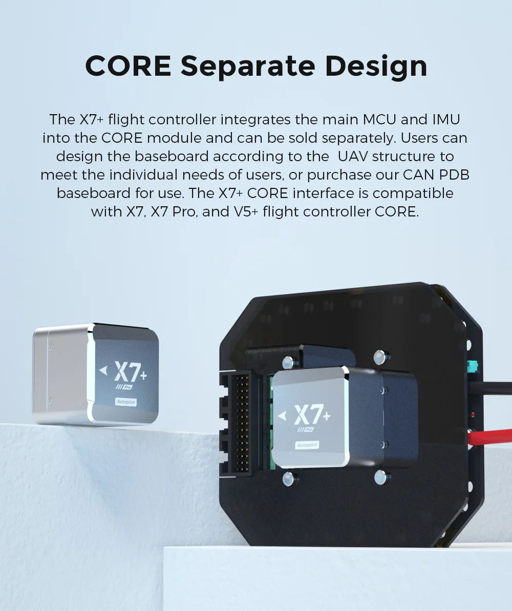 CUAV NEW X7+ PRO Flight Controller, the X7+ flight controller integrates the main MCU and IMU into the C