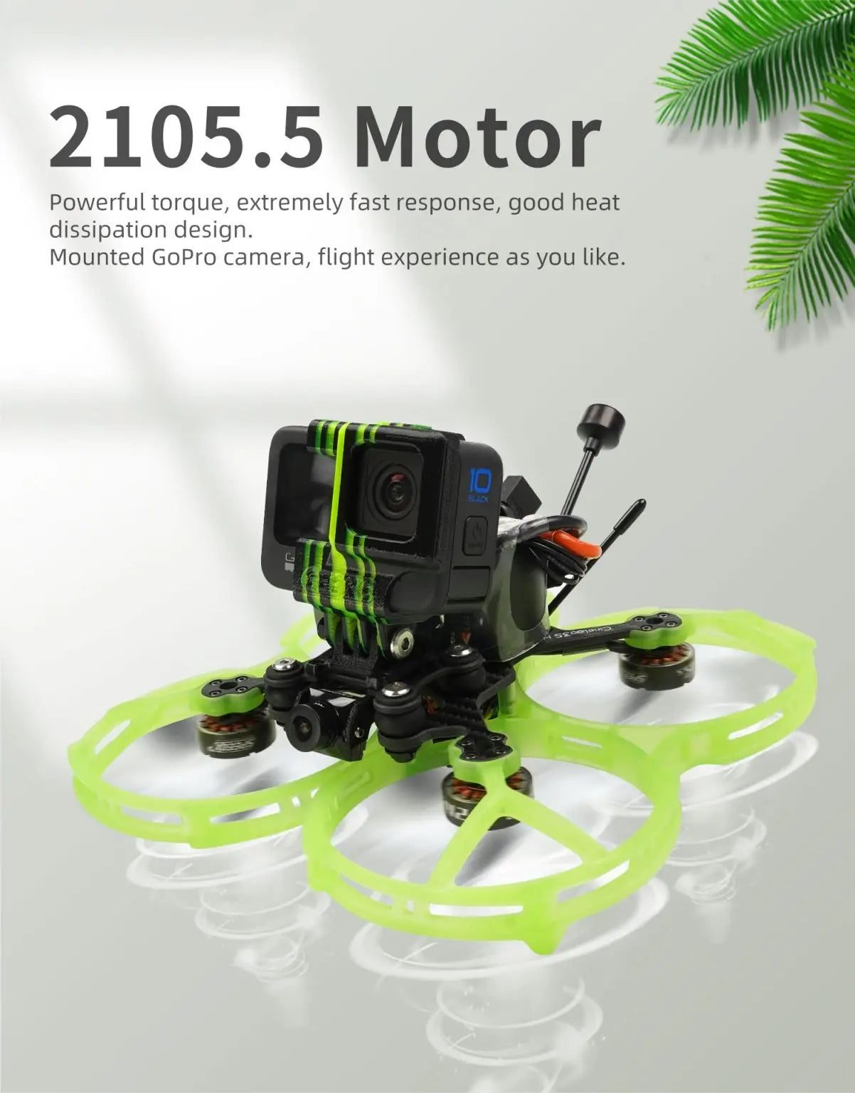 GEPRC CineLog35 FPV Drone - HD VISTA Nebula Pro 6S Cinewhoop F722-45A SPEEDX2 الارتفاع المتين RC FPV كوادكوبتر حرة بدون طيار 10 GEPRC CineLog35 FPV Drone, 2105.5 Motor Powerful torque, extremely fast response, heat dissipation design