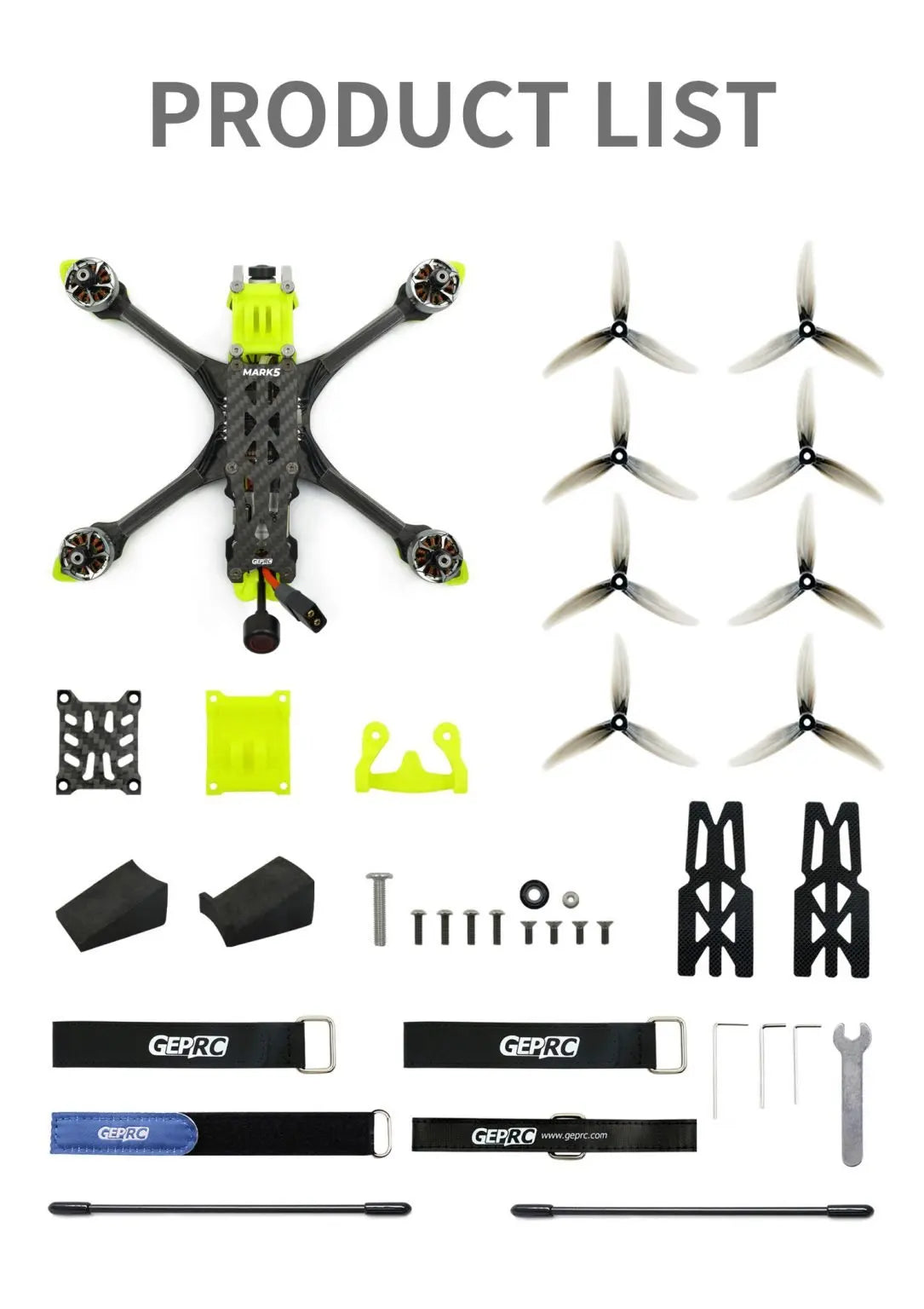 GEPRC MARK5 FPV Drone - Analog Freestyle 4S/6S 5Inch SPEEDX2 2107.5 F722-HD-BT For RC FPV Quadcopter LongRange Freestyle Drone 31 GEPRC MARK5 FPV Drone, GEPRC's MARK5 Analog Quadcopter weighs 386.0g (