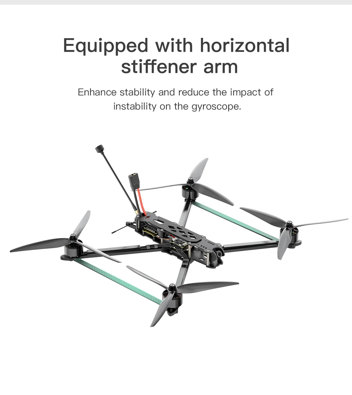 GEPRC MARK4 LR10 1.2G 2W طويلة المدى 10 بوصة حرة FPV بدون طيار - مع EM3115 900KV GEP-BL60A-4IN1 ESC عالية الأداء RC كوادكوبتر 10 GEPRC MARK4 LR10 1.2G 2W Long Range 10inch Freestyle FPV Drone, Equipped with horizontal stiffener arm Enhance stability and reduce the impact of instability on the