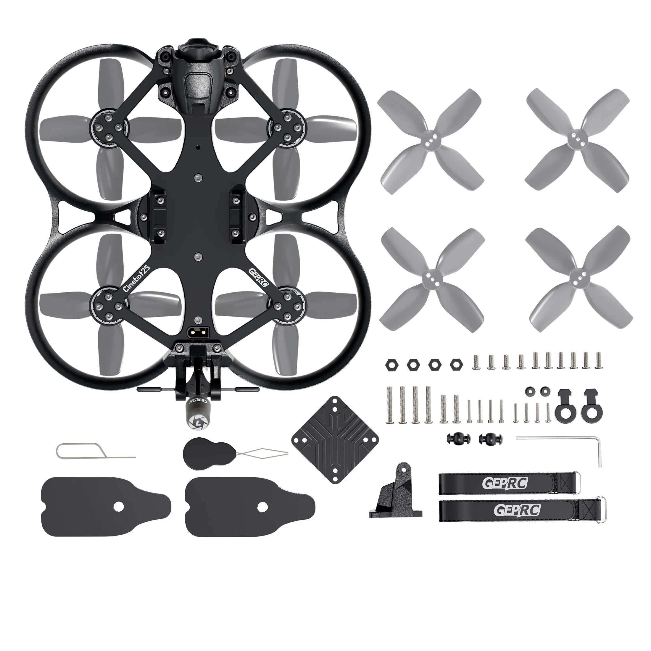 GEPRC Cinebot25 S HD Wasp FPV Drone, the integrated structure adopts revolutionary modified materials to satisfy the need for rigidity and flexibility .