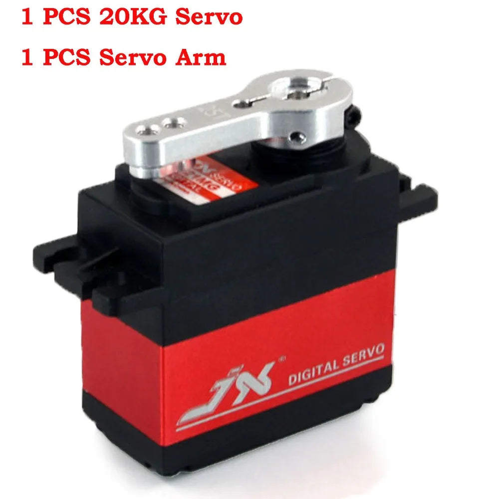 JX 8kg 21kg 20kg 36kg 46kg 60kg 73kg Brushless Digital High Voltage speed Metal Gear Servo with 25T Arm Horn For 1/10 RC car 8 cm (582.02 oz / in) Stall torque (6 V):