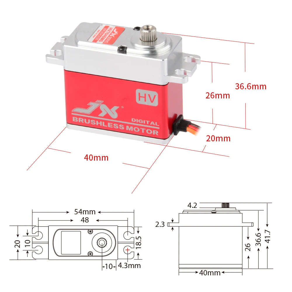 JX Servo BLS-HV7046MG - 46kg Brushless HV Digital Standard Servo Metal Gear Digital Drone Aircraft Servo RC Helicopter Parts 8 JX Servo BLS-HV7046MG SPECIFICATIONS