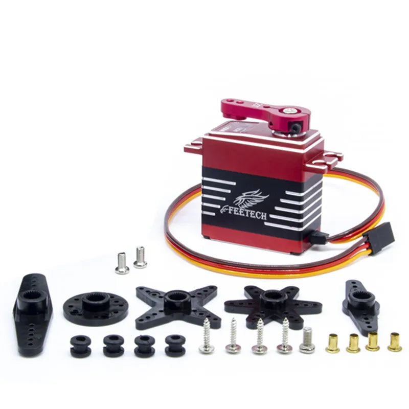 FEETECH FT5830M - 6V 7.4V 30.5kg.cm Metal shell 180 degree Steel gear high torque Waterproof digital Servo for RC Car Robot Helicopter 13 FEETECH FT5830M, * Yellow - control signal from the microcontroller