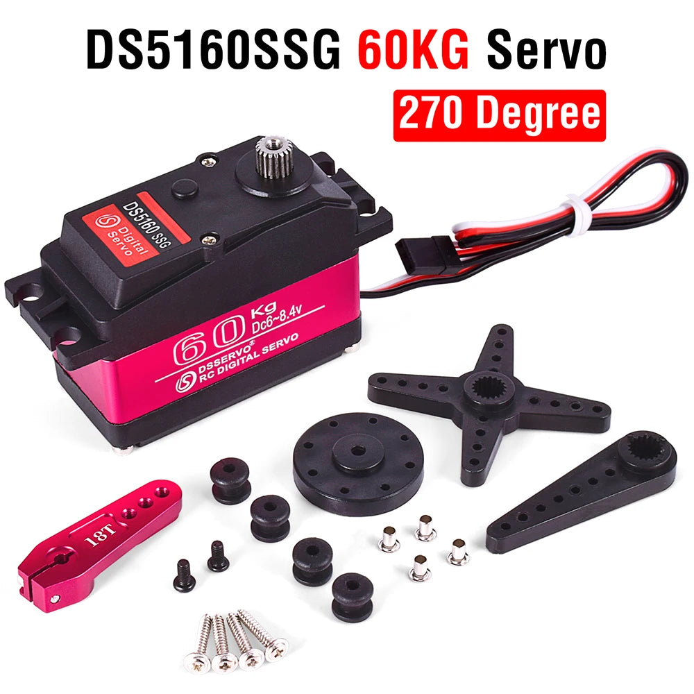 DSServo 8.4V 60Kg 80Kg 150Kg Servo - RC 1/5 Servo Waterproof High Torque Servo Metal Gear Digital Servo For Redcat HPI Baja 5B SS 15 DSServo 8.4V 60Kg 80Kg 150Kg Servo