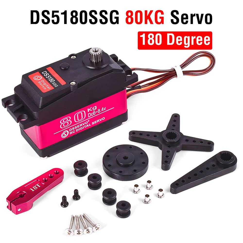 DSServo 8.4V 60Kg 80Kg 150Kg Servo - RC 1/5 Servo Waterproof High Torque Servo Metal Gear Digital Servo For Redcat HPI Baja 5B SS 17 DSServo 8.4V 60K