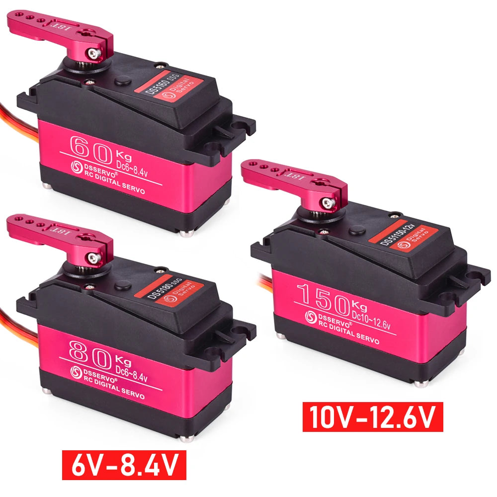 DSServo 8.4V 60Kg 80Kg 150Kg Servo - RC 1/5 Servo Waterproof High Torque Servo Metal Gear Digital Servo For Redcat HPI Baja 5B SS 35 DSServo, 01I Digital e Servo 011b Kstti 35sn