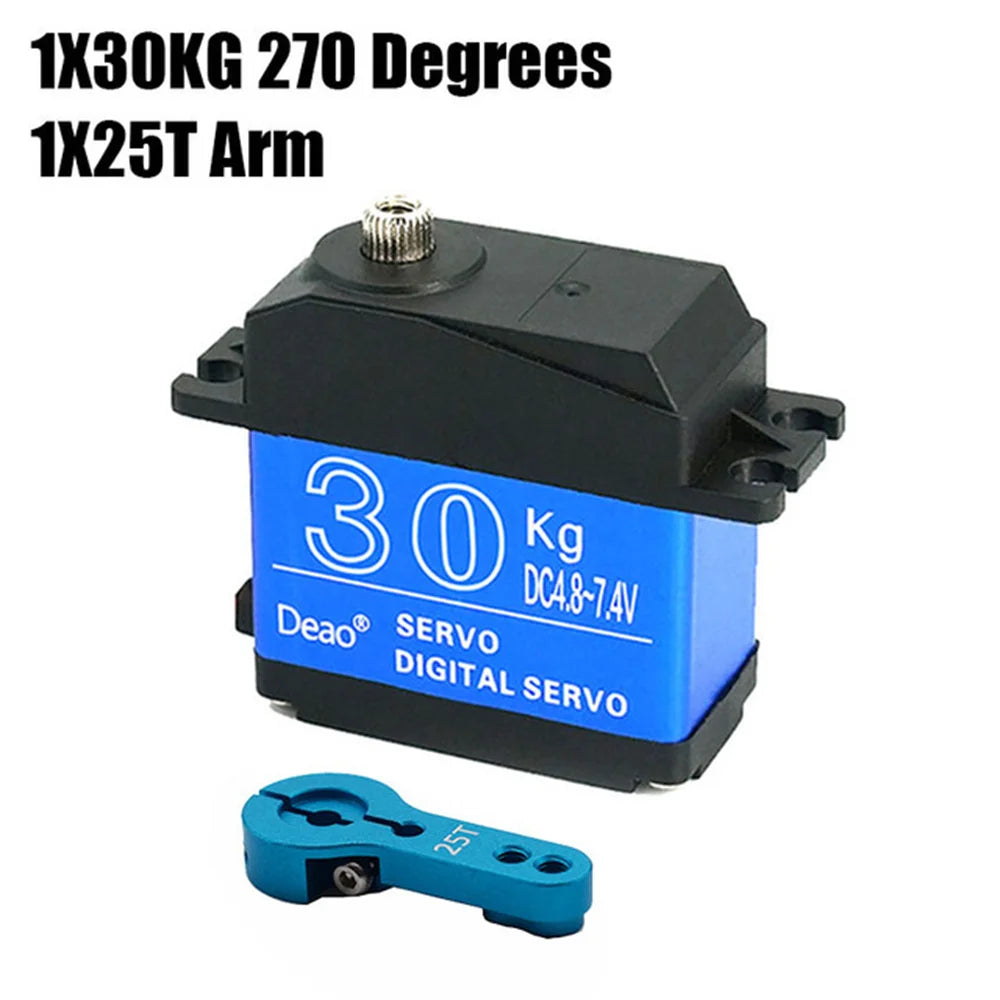 Deao 20kg 25kg 30kg 35kg Servo - 180° 270° High Torque Digital Servo Waterproof Metal Gear 25t Rc Truck Mechanical Arm 25 Deao 20kg 25kg 30kg 35kg Servo, SERVO DIGITAL SeRVO 270 Degrees 1X25T Arm Kg