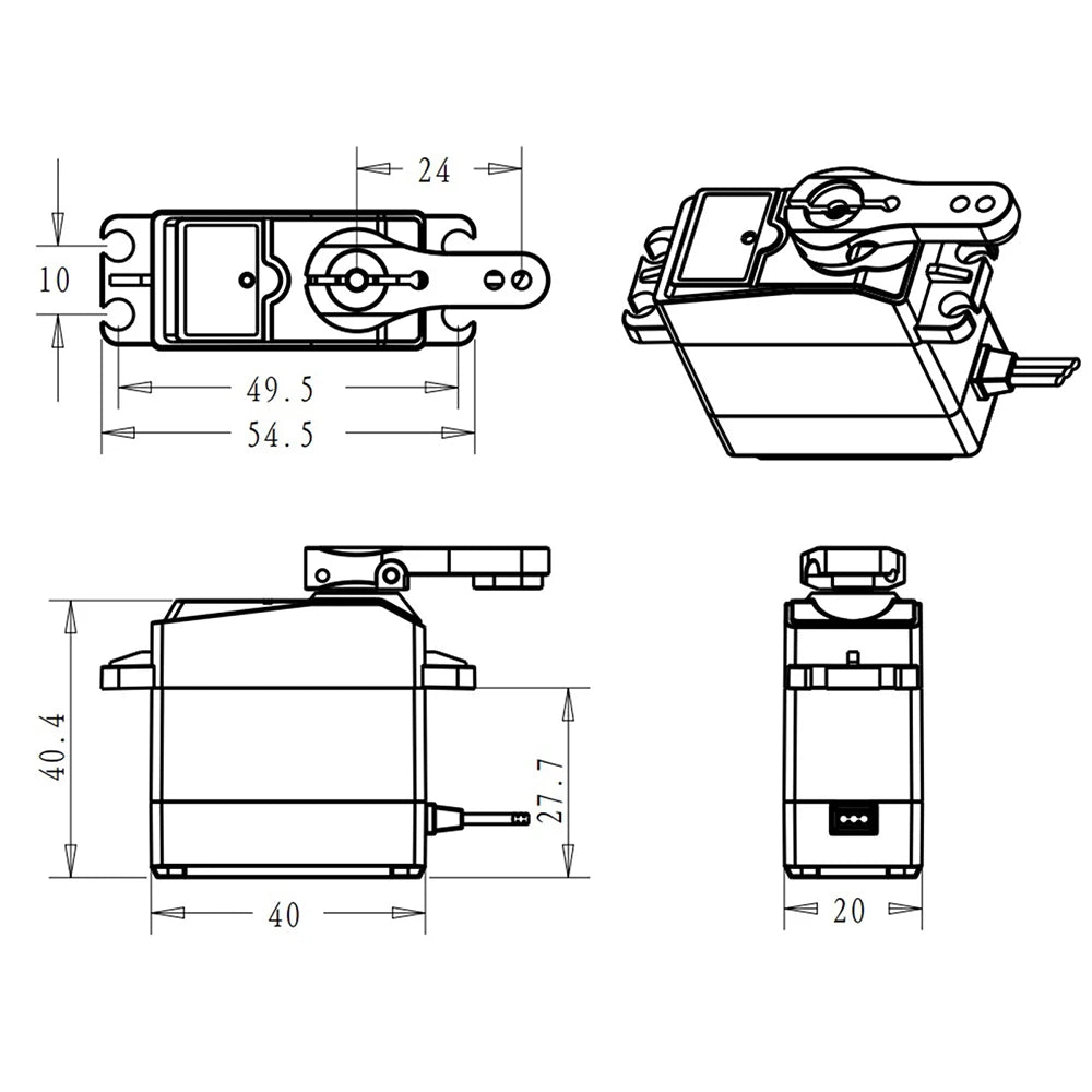 Dsservo, Please allow 1-3mm deviation due to the manual measurement and different measurement methods .