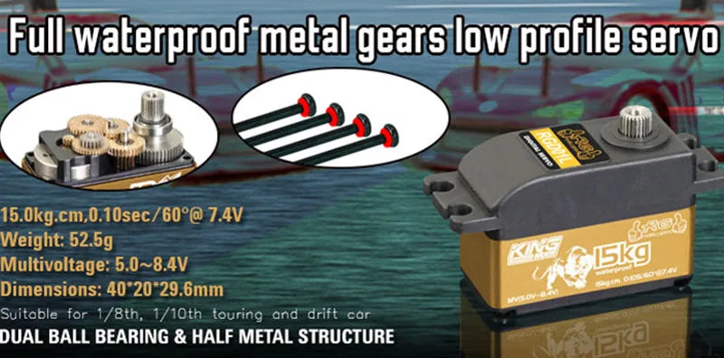 KINGMAX RGD01L, metalgears low servo 15. cm,0.IOsec/60"@