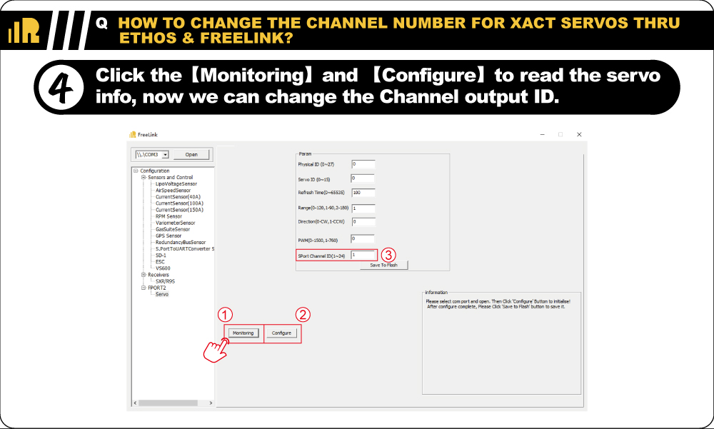 click the [Monitoring] and [Configure] to read the serv