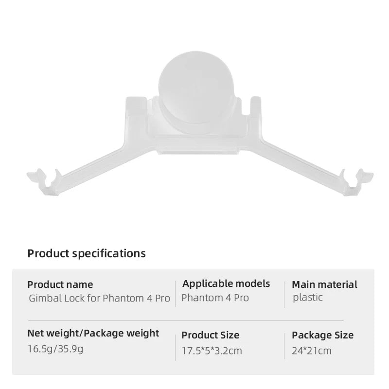 ل DJI فانتوم 4 برو Gimbal عدسة الكاميرا غطاء للحماية Gimbal قفل حامل ل DJI فانتوم 4 برو ملحقات طائرة بدون طيار 9 Gimbal Lock for Phantom 4 Pro Phantom 4 pro plastic Net weight/Package weight Package