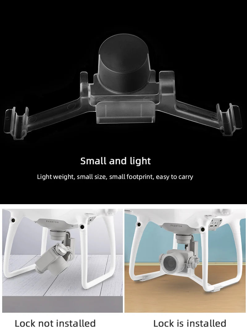 ل DJI فانتوم 4 برو Gimbal عدسة الكاميرا غطاء للحماية Gimbal قفل حامل ل DJI فانتوم 4 برو ملحقات طائرة بدون طيار 12 Eaeta Lock not installed Lock is not installed.