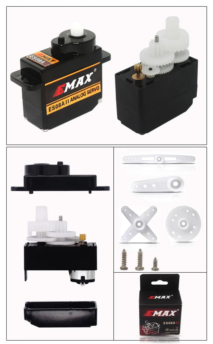 4Pcs EMAX ES08A II Servo, EMAX ES08A II Servo SPECIFICATIONS Brand Name