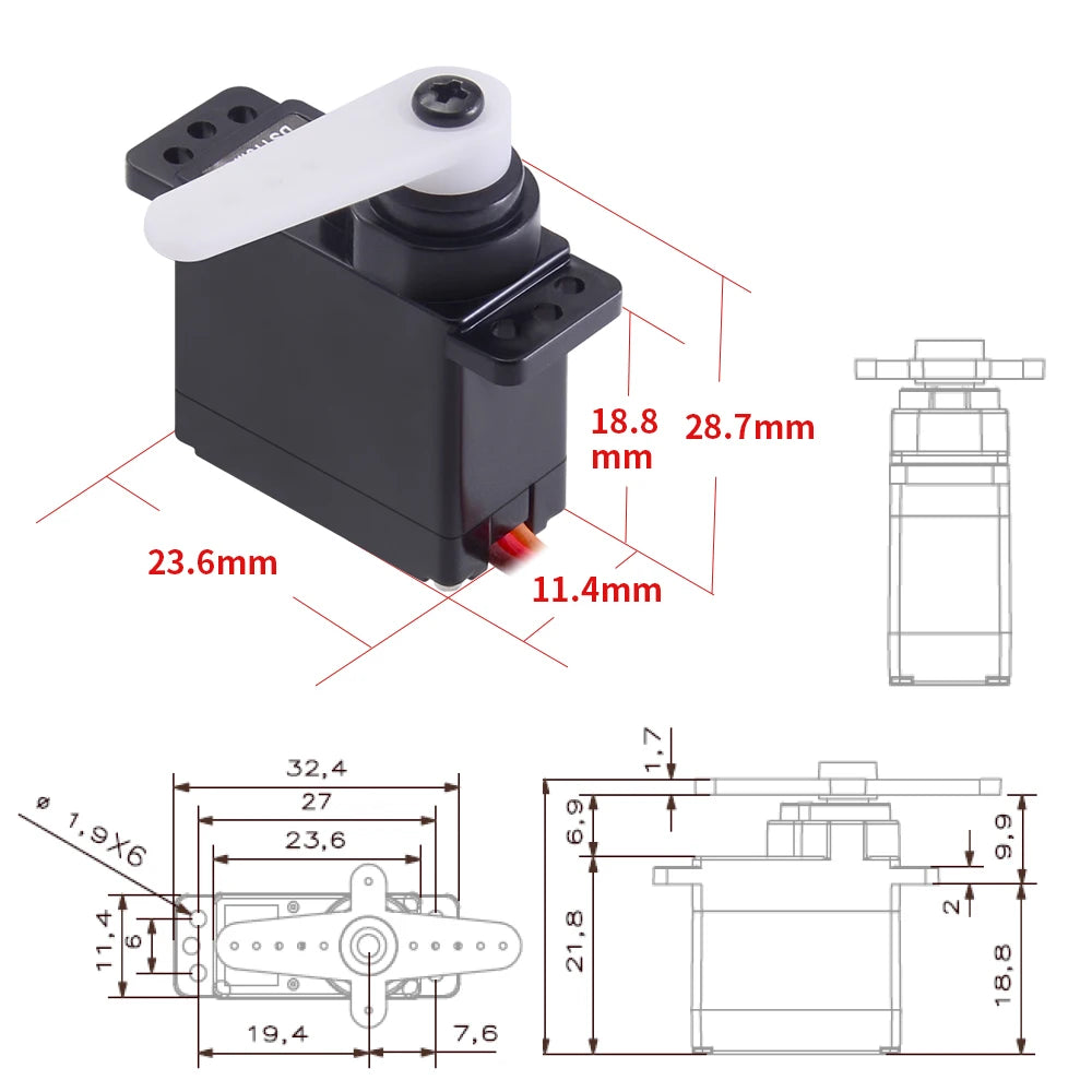 KST DS113MG Servo, the allowed measurement error is +/- 1-3 cm