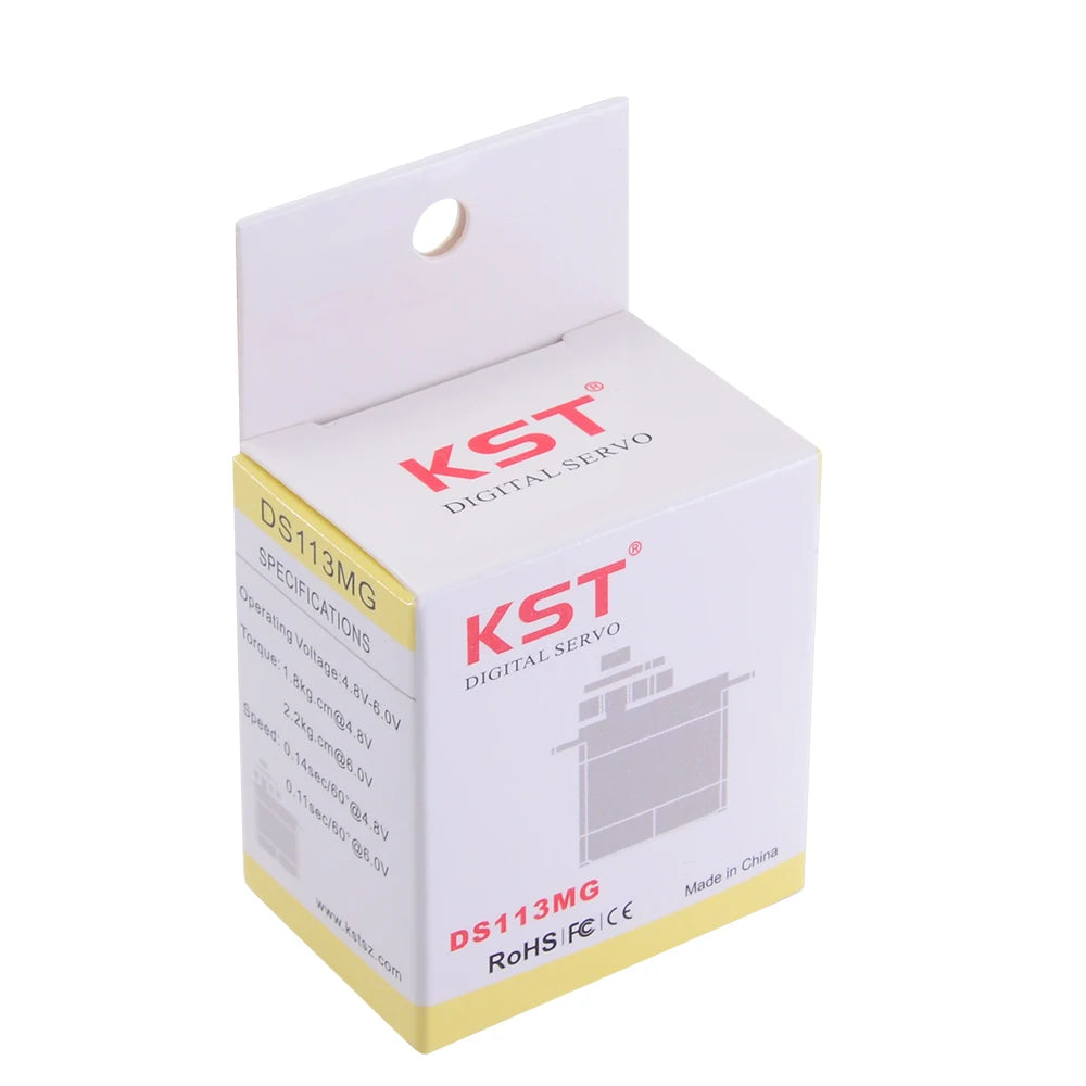 KST DS113MG Servo, the DS113MG servo boasts impressive torque and speed ratings that are essential for