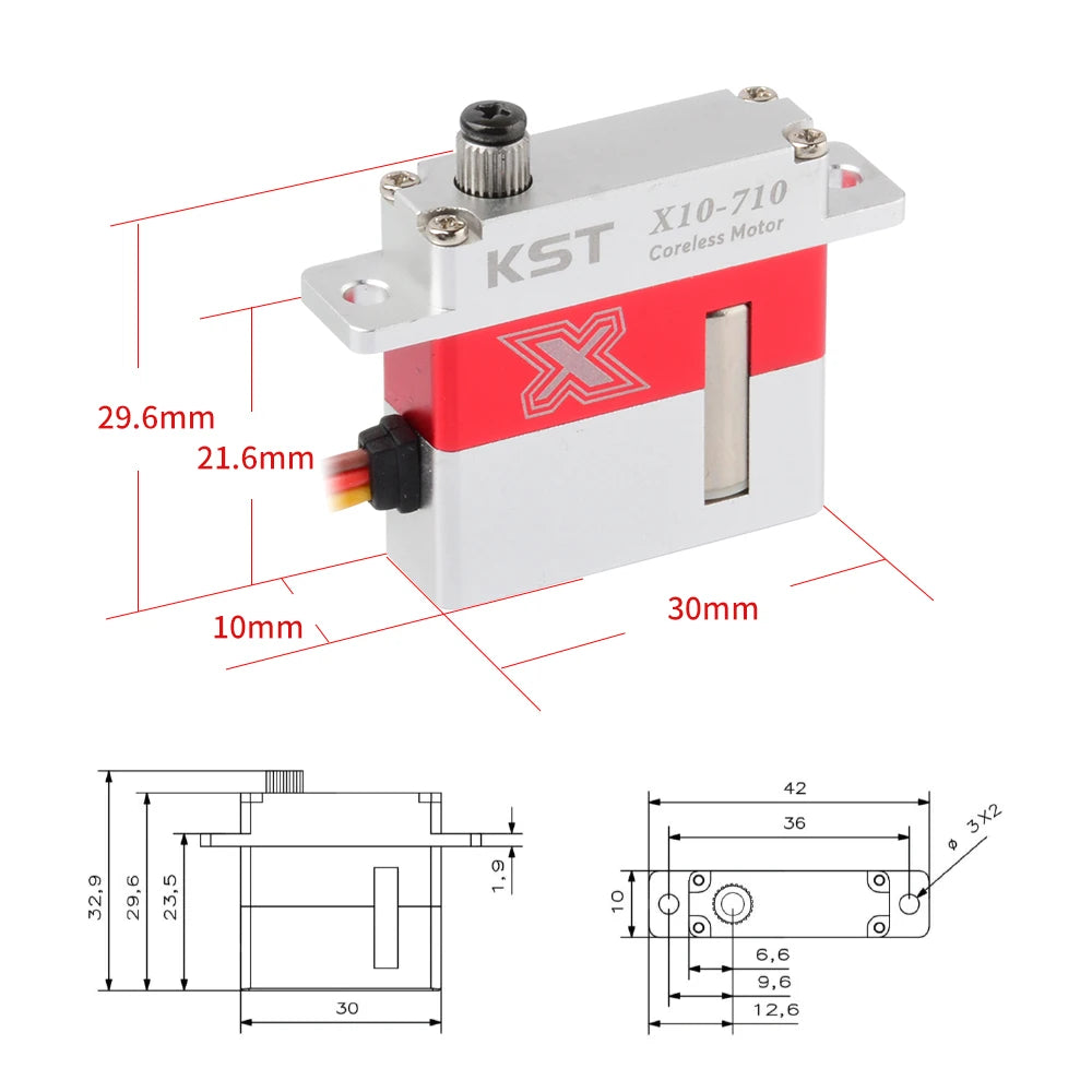 KST X10-710 7.5kg Digital Metal Gear Glider Robot UAV
