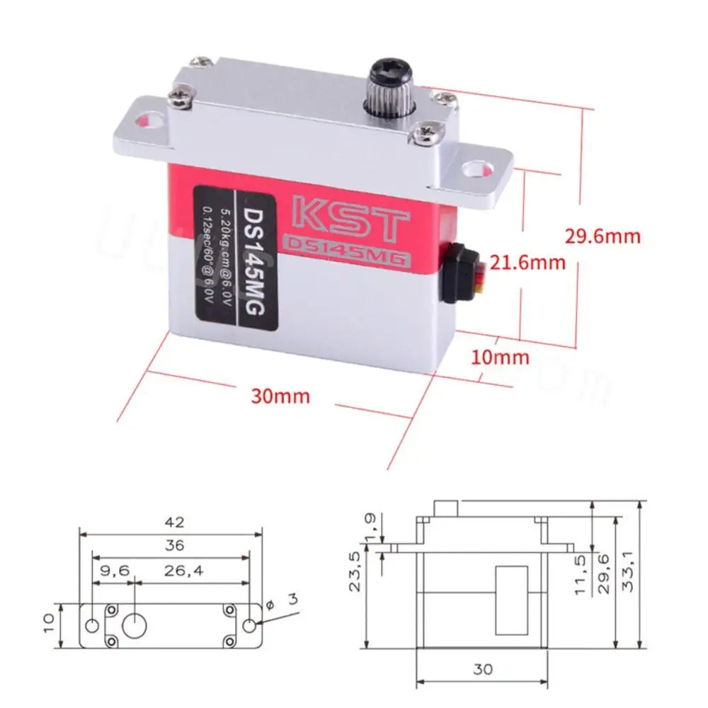 KST DS145MG Servo - 5kg 0.12 sec High Precision Metal Gear Digital Wing Glider Servo for UAV RC Car Robot Arm Boat Helicopter 9 KST DS145MG Servo - 5kg 0.12 sec High Precision Metal