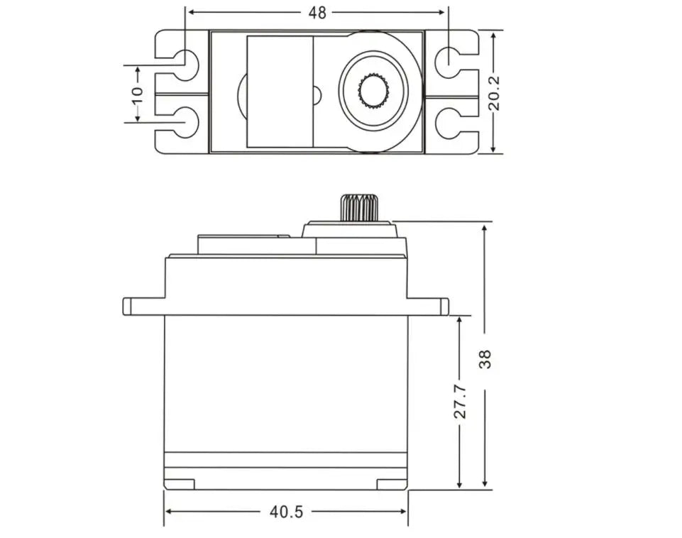 JX Servo PDI-6208MG 40.5X20.2X40mm