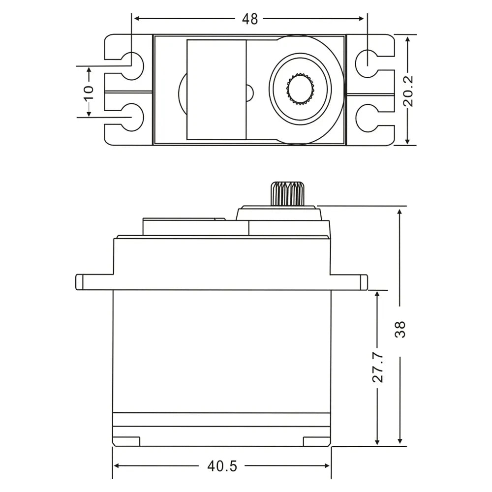 JX Servo, Servo PS-4806HB weighs 48.5 g (1.71oz