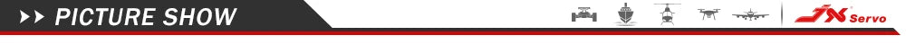 JX Servo, Material: Metal and Plastic - Size: 40.5mm x 20.2mm 