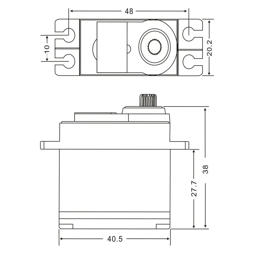 JX Servo PDI-4503HB/3.95kg Plastic Gear Standard