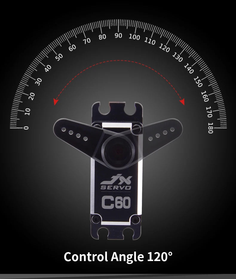 JX SERVO, SERVO C60 - 7.4V 60KG 120-180° High Torque Full