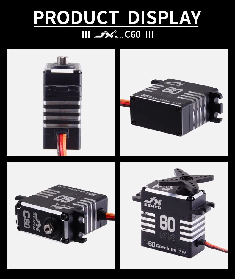 JX SERVO, SERVO C60 - 7.4V 60KG 120-180° High Torque Full