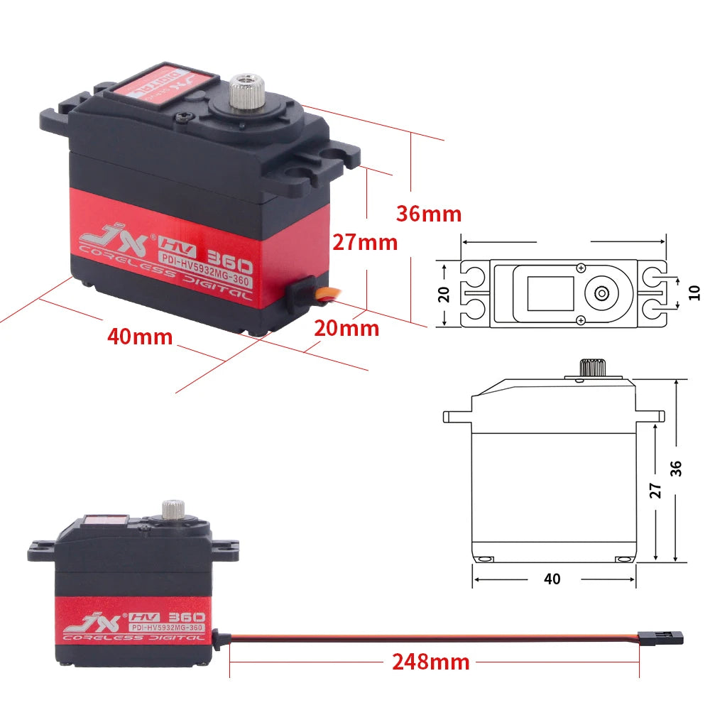 JX Servo, Servo PDI-HV5932MG - 8.4V 32KG