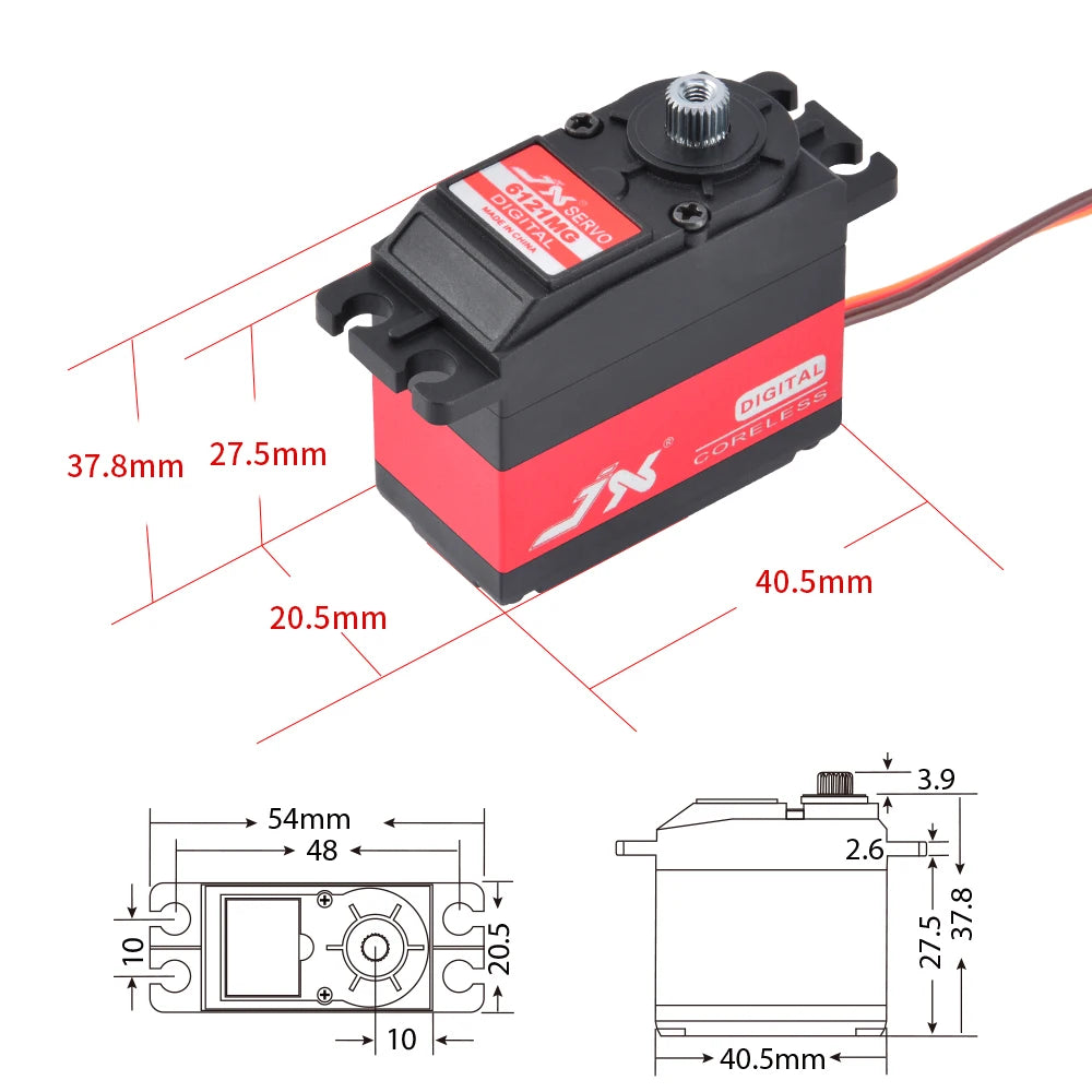 JX Servo PDI-6121MG - 6V 21KG Serv