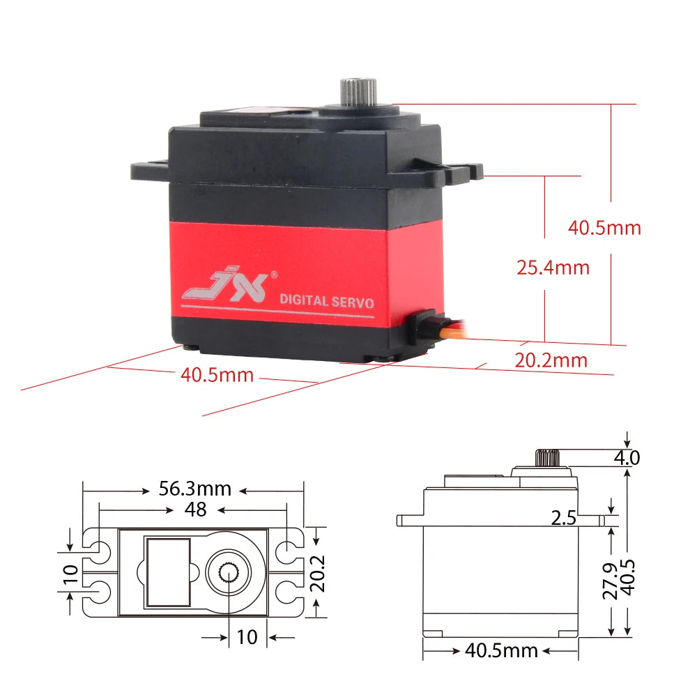 JX Servo PDI-6209MG 40.5X20.2X38