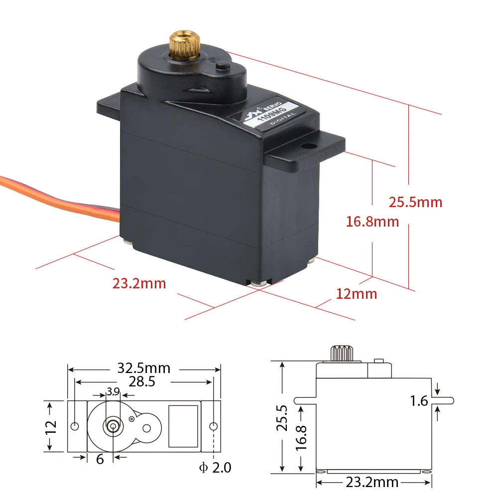 JX Servo, Servo Size : 23.2x12.0x24.8mm For Vehicle Type 