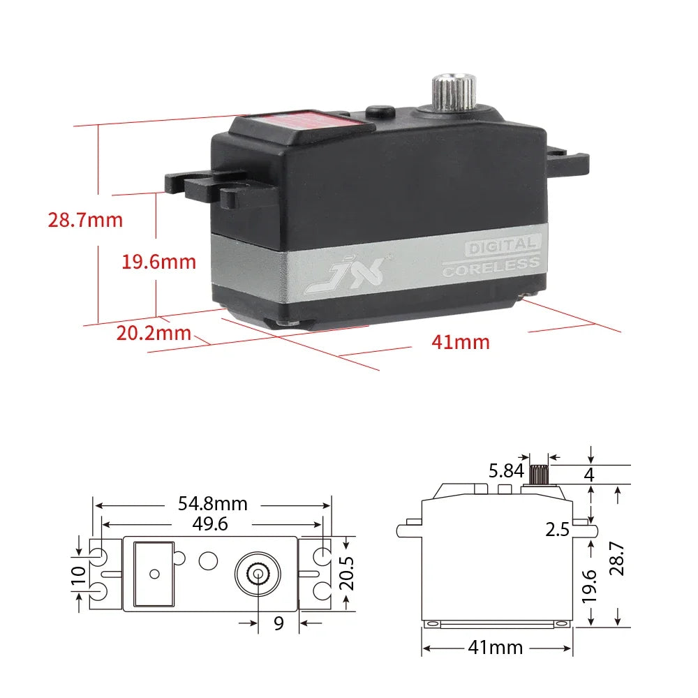 JX Servo PDI-4410MG 10kg high precision metal gear low profile