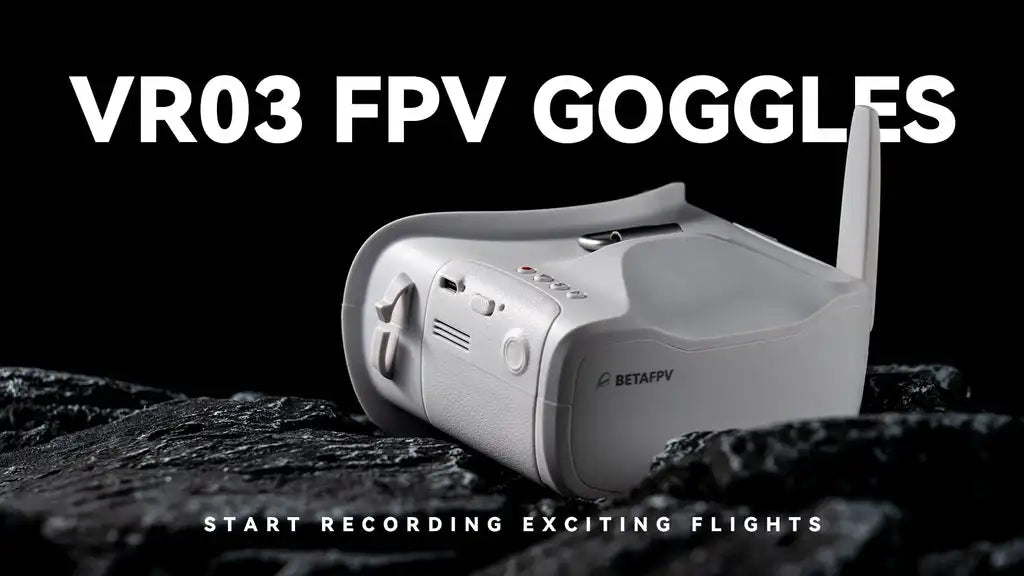 BETAFPV VR03 FPV Goggle, FPV goggles have a foam sponge faceplate and a three-sided