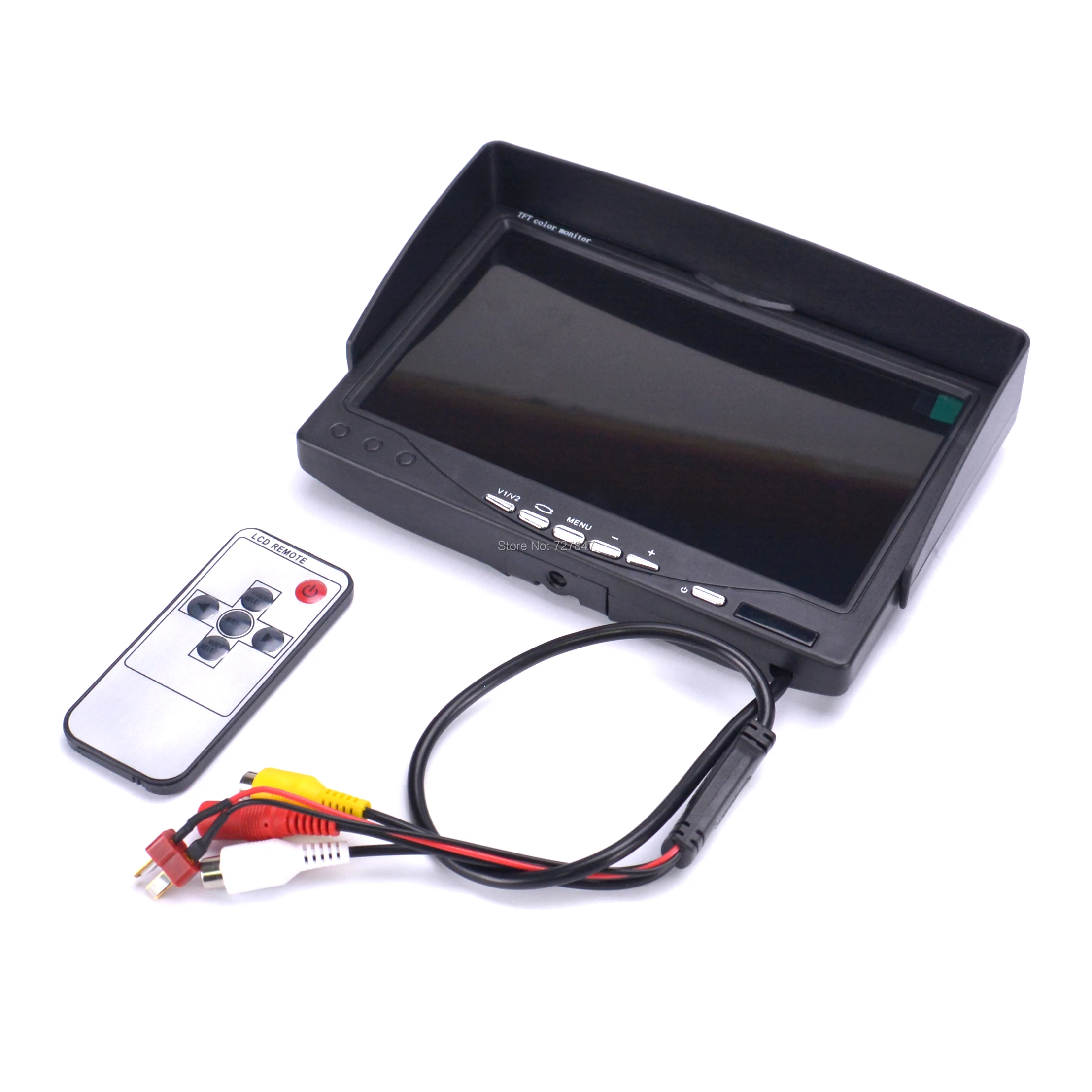 شاشة FPV مقاس 7 بوصات - أحدث شاشة LCD TFT FPV مقاس 7 بوصات مقاس 1024 × 600 وشاشة تحكم عن بعد وشاشة FPV للتصوير الفوتوغرافي Sunhood للمحطة الأرضية 24