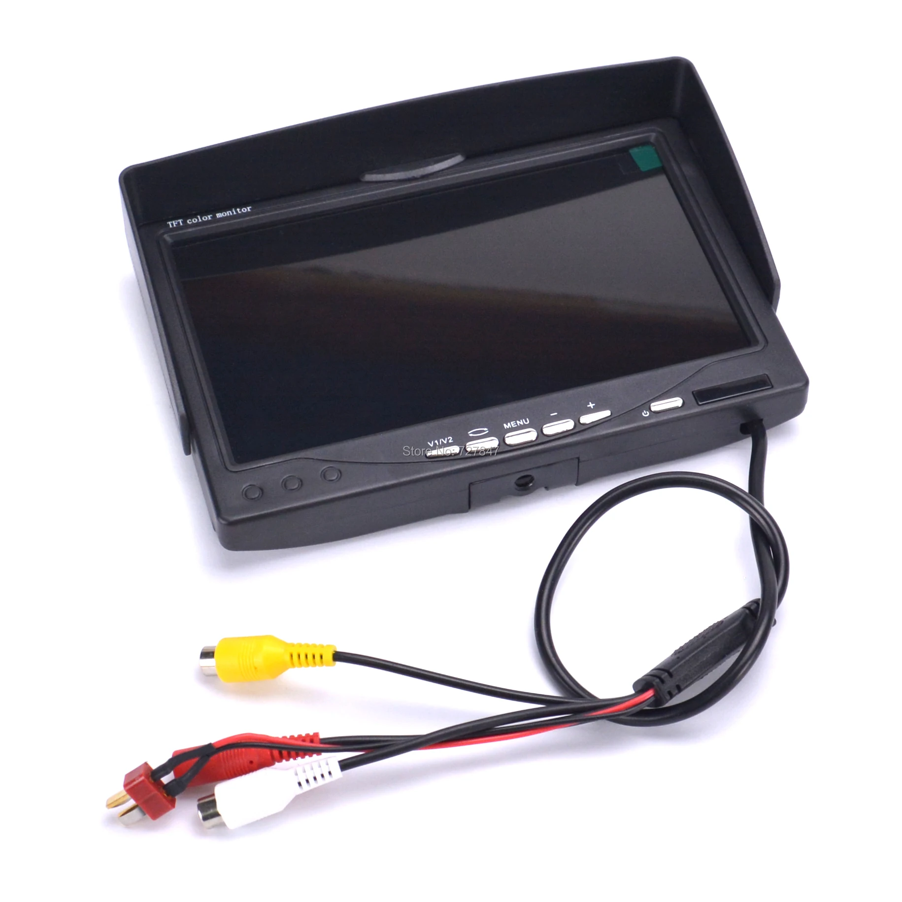 شاشة FPV مقاس 7 بوصات - أحدث شاشة LCD TFT FPV مقاس 7 بوصات مقاس 1024 × 600 وشاشة تحكم عن بعد وشاشة FPV للتصوير الفوتوغرافي Sunhood للمحطة الأرضية 25