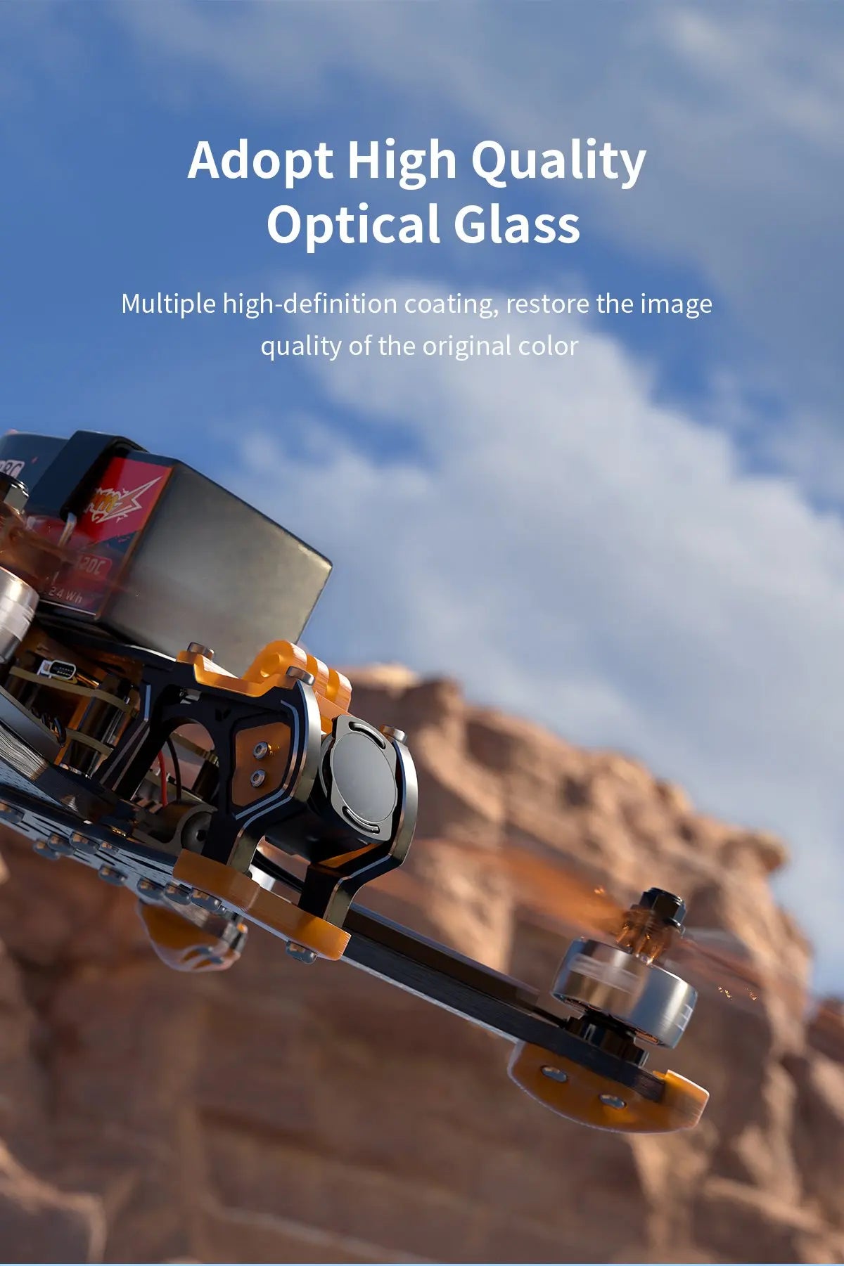 GEPRC O3 Air Unit ND Filter, Adopt High Quality Optical Glass Multiple high-definition coating; restore the image