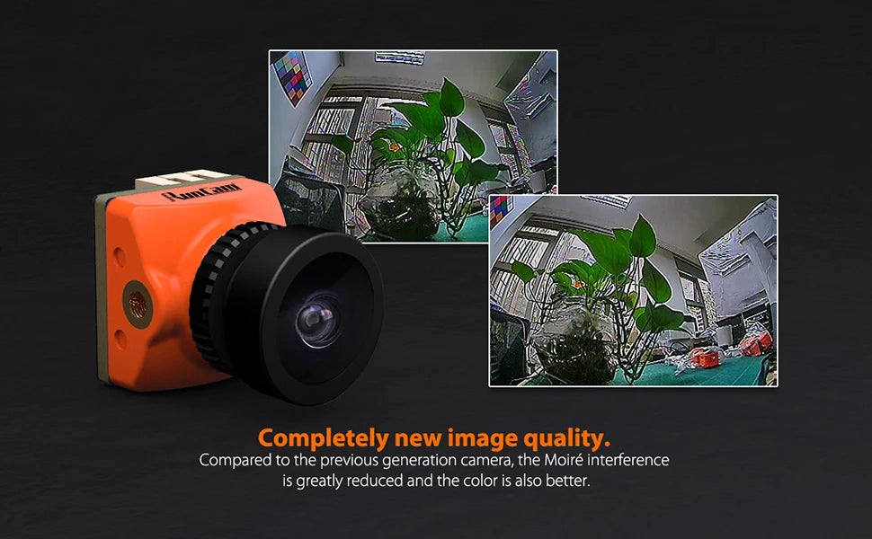 RunCam Racer Nano 2 Analog FPV Camera, Compared to the previous generation camera, the Moire interference is greatly reduced . the color