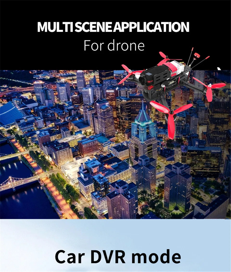 كاميرا Hawkeye Firefly Q7 Action - 1080P 30FPS WIFI SONY IMX332 0.66 بوصة OLED 10m WiFi لمسجل السكك الحديدية FPV Drone Wargame Live CS 16 Hawkeye Firefly Q7 Action Camera, MULTI SCENEAPPLICATION For drone Car DVR