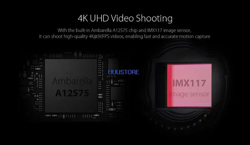 Hawkeye Firefly 8S Action Camera, 4K UHD Video Shooting With the built-in Ambarella 412575 chip