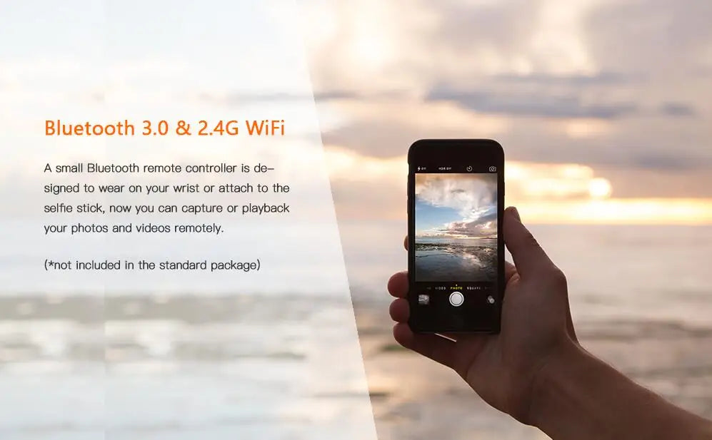 Hawkeye Firefly 8SE Action Camera, Bluetooth 3.0 & 2.46 WiFi A small Bluetooth remote controller is de- signed to wear