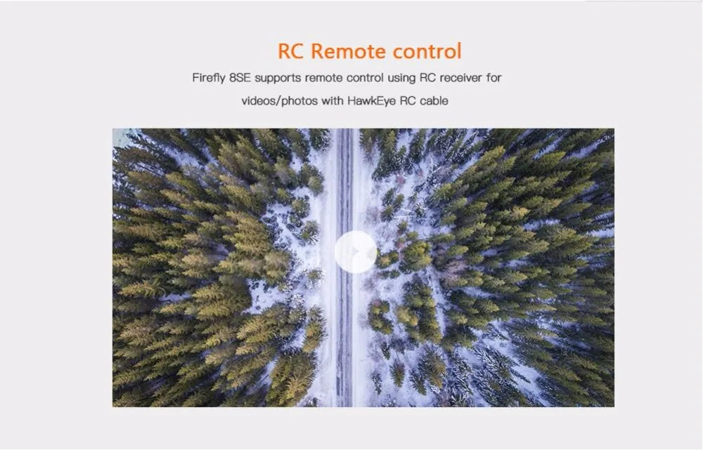 Hawkeye Firefly 8SE Action Camera, RC Remote control Firefly 8SE supports remote control using RC receiver for videos/