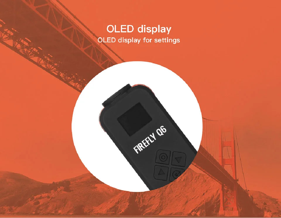 Hawkeye FIREFLY Q6 Action Camera, OLED display for settings Q6 FIREFLY FIRE