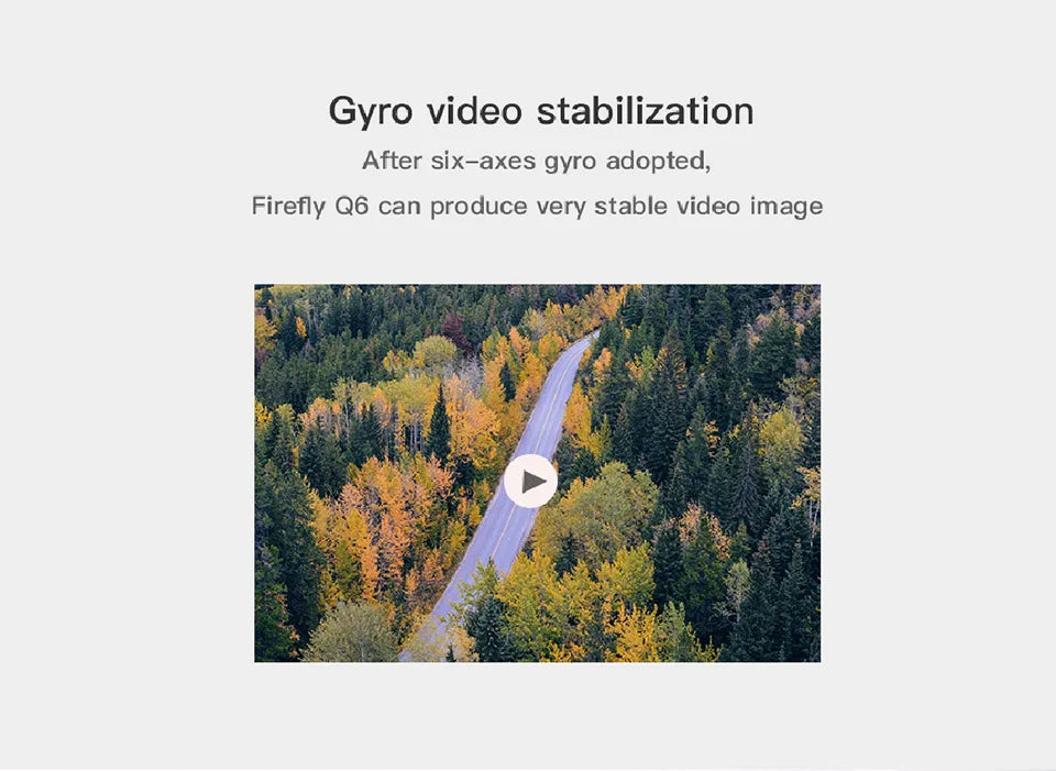Hawkeye FIREFLY Q6 Action Camera, Gyro video stabilization After six-axes gyro adopted, Fire