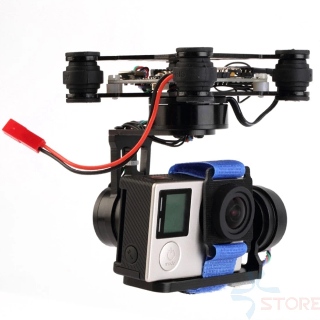 إطار انحراف بدون فرش مُجمَّع بثلاثة محاور مع محركات ومحركات. وحدة تحكم Storm32 لـ Gopro 3 4 Xiaomi Xiaoyi SJ4000 SJCAM FPV RTF 8 the current is too large, the breakdown of the IC module,pls use batter