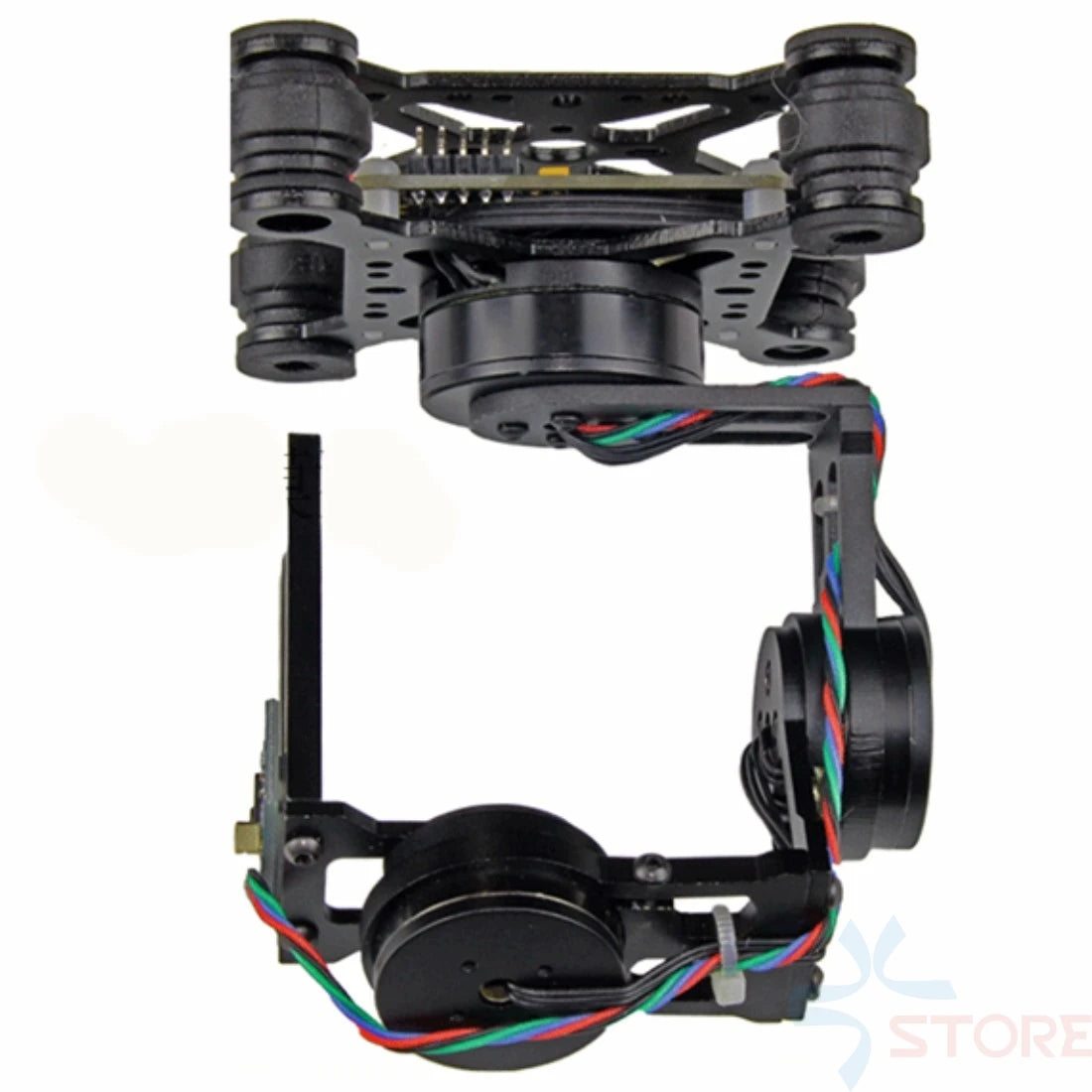 إطار انحراف بدون فرش مُجمَّع بثلاثة محاور مع محركات ومحركات. وحدة تحكم Storm32 لـ Gopro 3 4 Xiaomi Xiaoyi SJ4000 SJCAM FPV RTF 10 1:When receive the gimbal, first install the camera, then supply the power