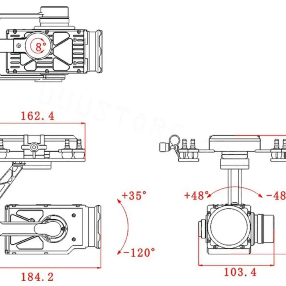 gimbal powerful zoom capability and Tarot X6 II aircraft platform combination .