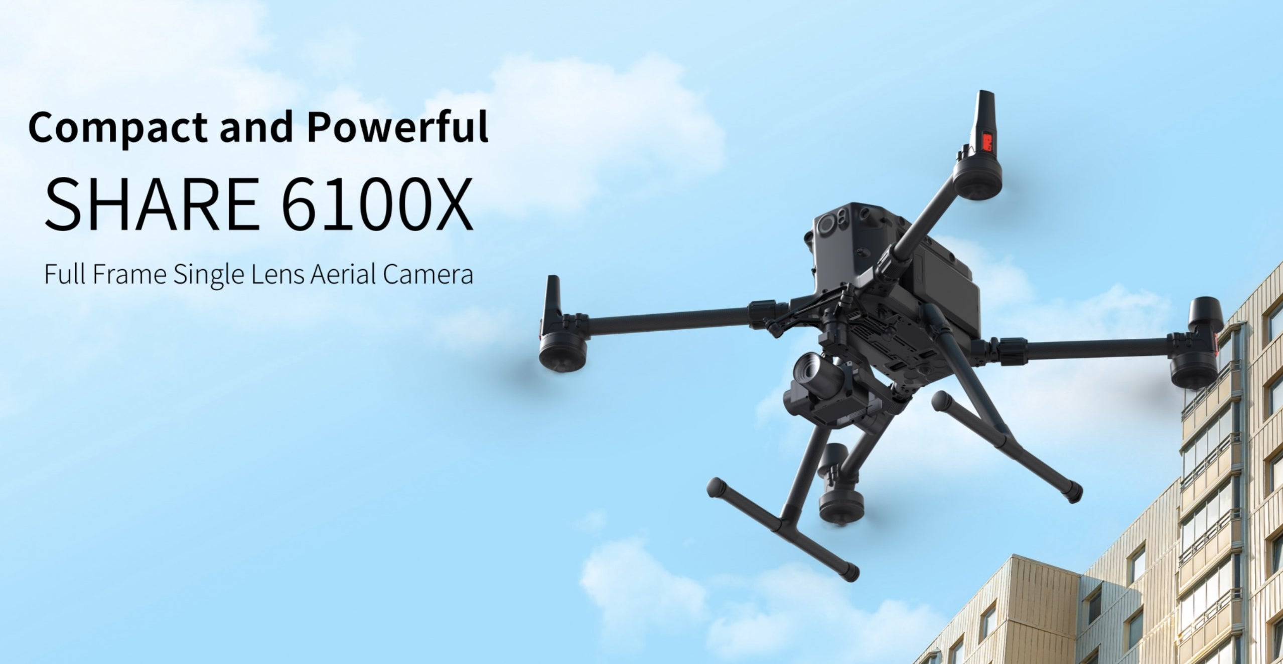 SHARE 6100X - كاميرا جوية بدون طيار كاملة الإطار وعدسة واحدة بدقة 61 ميجابكسل 2 SHARE 6100X, Compact aerial camera for capturing high-quality images with ease.
